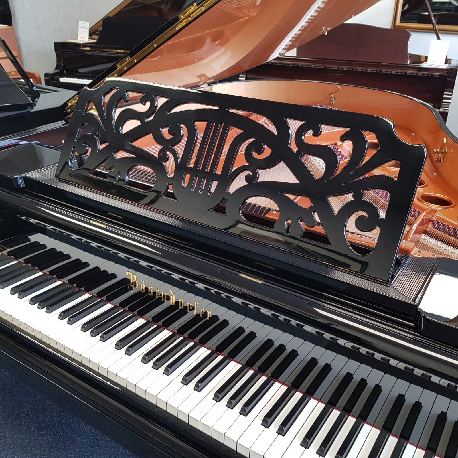 Bosendorfer 170 grand Piano in black – Gallery image – Roberts Pianos Oxford