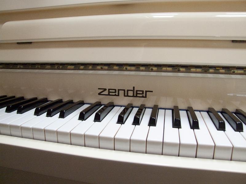 Zender upright Piano in Ivory white – Gallery image – Roberts Pianos Oxford