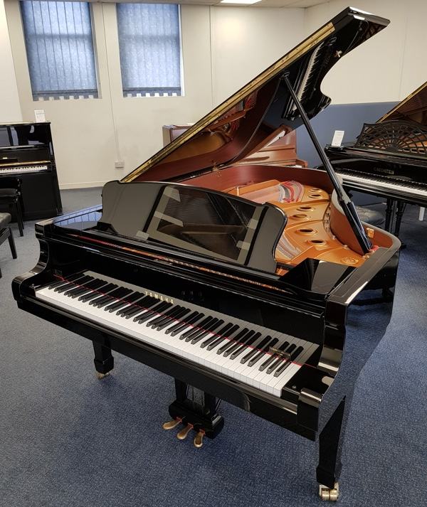 Yamaha S6 grand Piano in black polyester – Featured image – Roberts Pianos Oxford