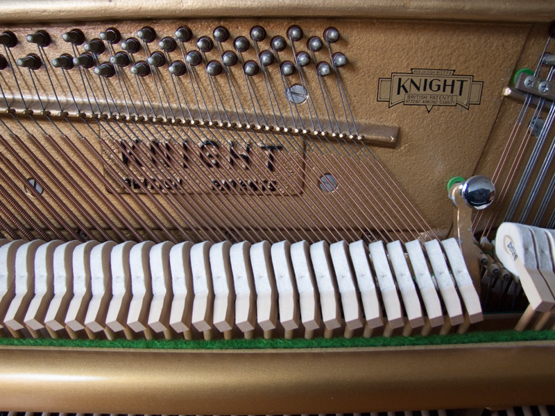 Knight K10 upright Piano in oak – Gallery image – Roberts Pianos Oxford