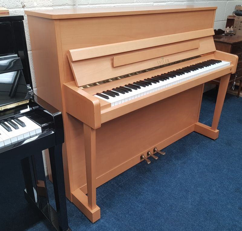 Seiler Primus Trend upright Piano in beech – Featured image – Roberts Pianos Oxford