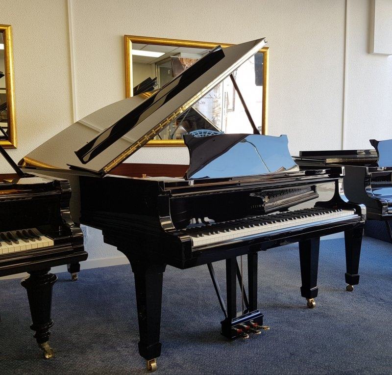 Steinway B grand Piano in black – Featured image – Roberts Pianos Oxford