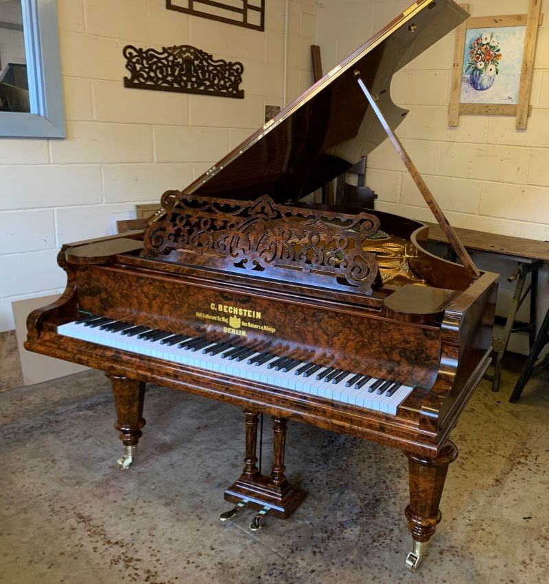 Bechstein V grand Piano in figured walnut – Featured image – Roberts Pianos Oxford