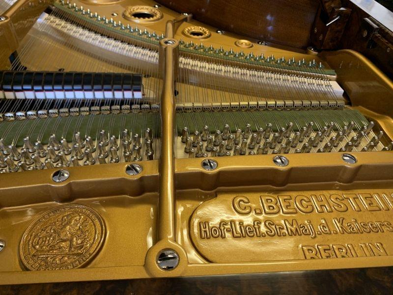Bechstein V grand Piano in figured walnut – Gallery image – Roberts Pianos Oxford
