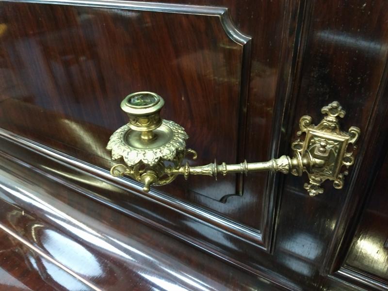 Bechstein 8 upright Piano in rosewood with sconces – Gallery image – Roberts Pianos Oxford