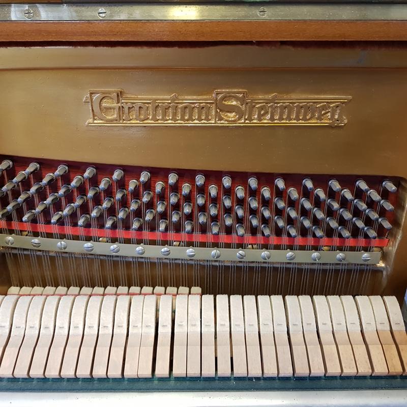 Grotrian Steinweg 125 upright Piano in Walnut – Gallery image – Roberts Pianos Oxford