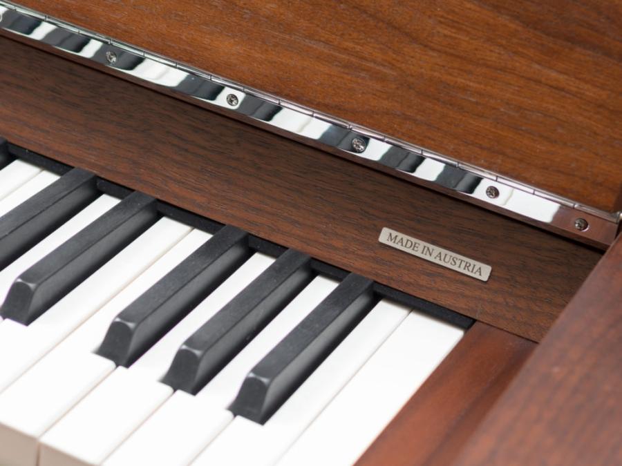 Feurich 123 Vienna Premium upright Piano in walnut – Gallery image – Roberts Pianos Oxford