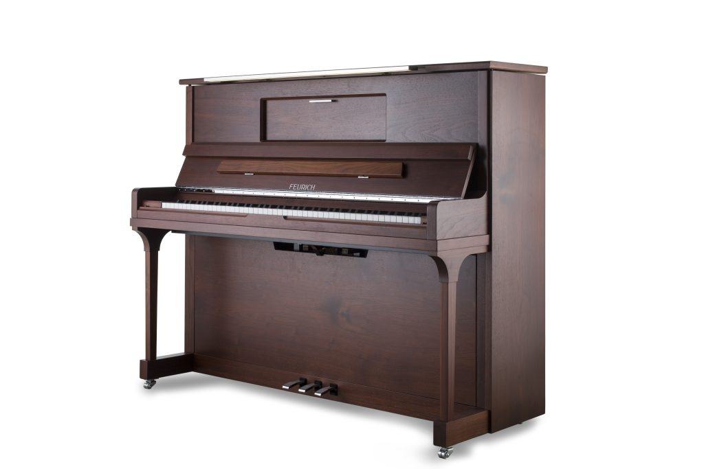 Feurich 123 Vienna Premium upright Piano in walnut – Featured image – Roberts Pianos Oxford