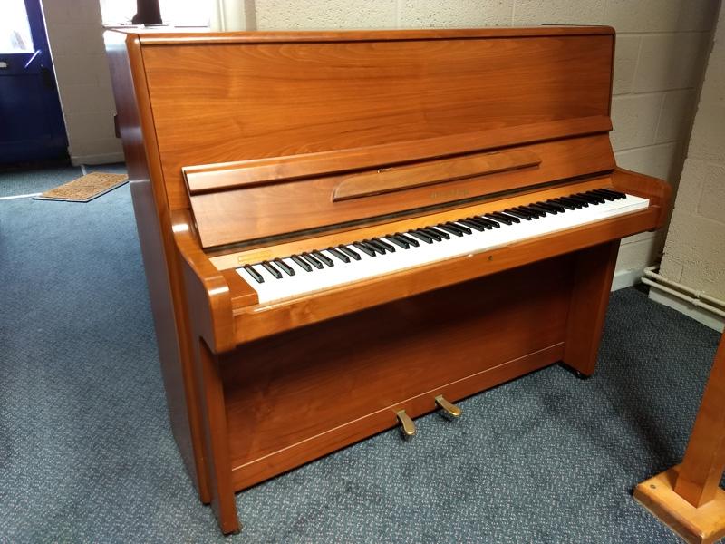Welmar upright Piano in light walnut/mahogany – Featured image – Roberts Pianos Oxford