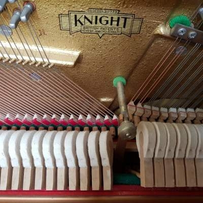 Knight upright Piano in mahogany – Gallery image – Roberts Pianos Oxford