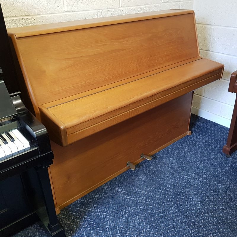 Welmar upright Piano in teak – Gallery image – Roberts Pianos Oxford