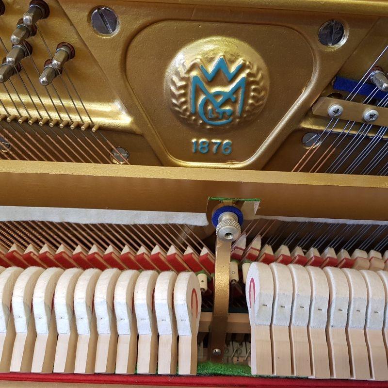 Welmar upright Piano in teak – Gallery image – Roberts Pianos Oxford