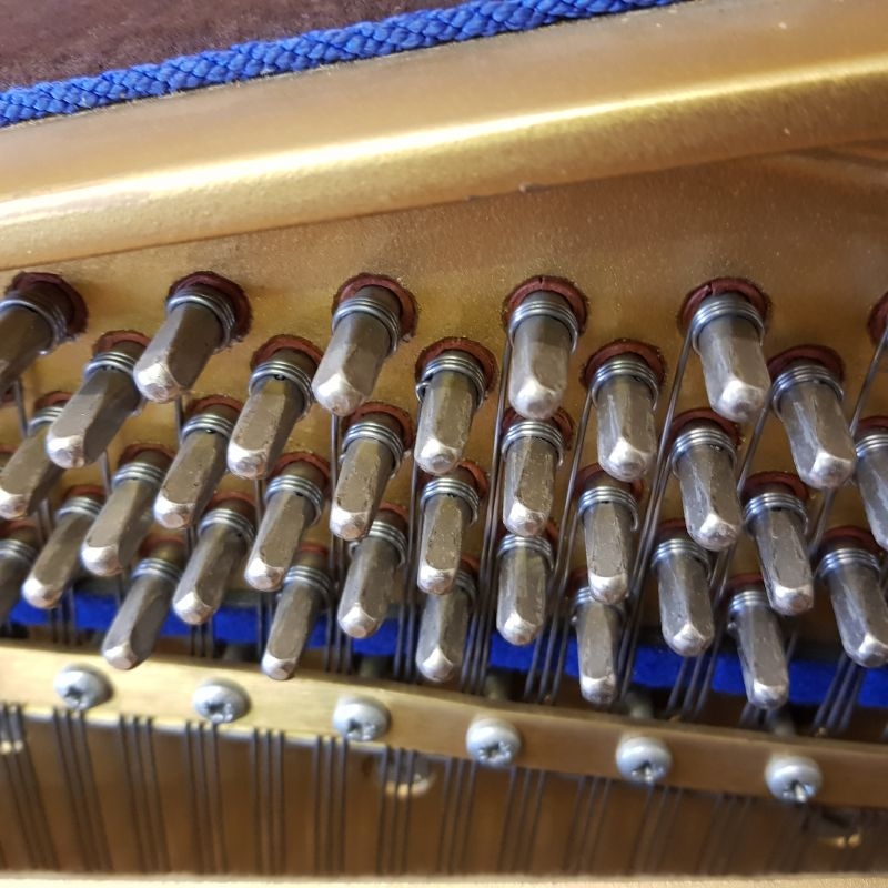 Welmar upright Piano in teak – Gallery image – Roberts Pianos Oxford