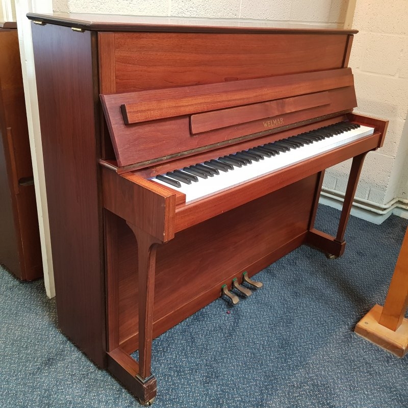 Welmar upright Piano in Mahogany – Gallery image – Roberts Pianos Oxford