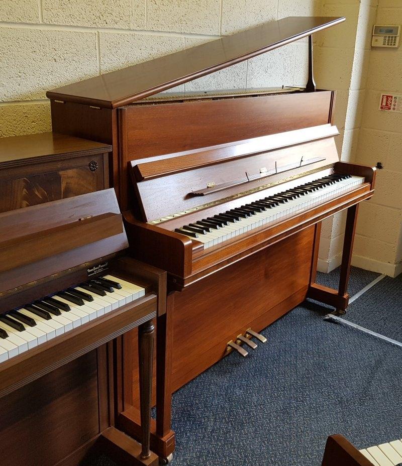 Feurich 120 upright Piano in light rosewood/cherry – Gallery image – Roberts Pianos Oxford
