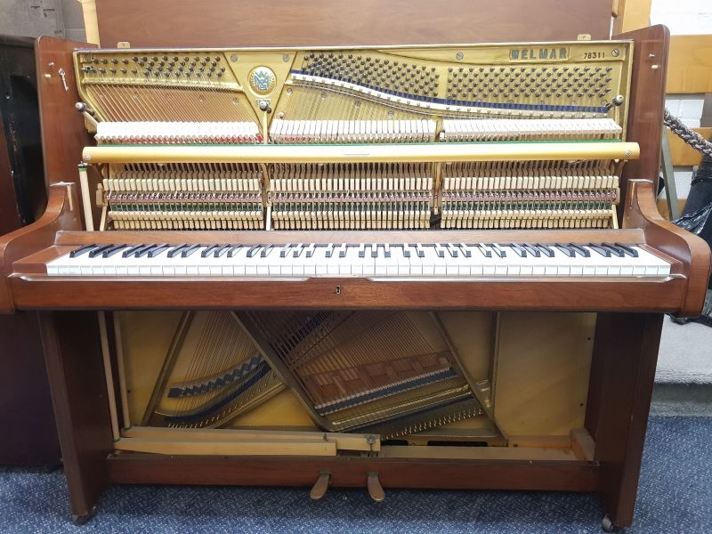 Welmar upright Piano in walnut – Gallery image – Roberts Pianos Oxford