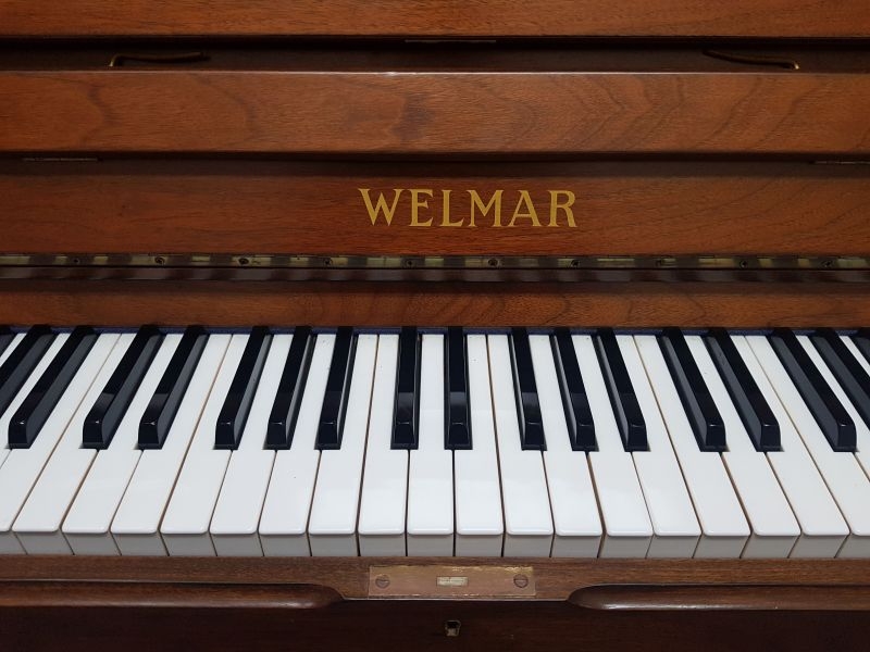 Welmar upright Piano in walnut – Gallery image – Roberts Pianos Oxford