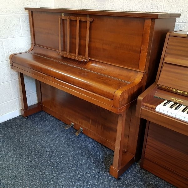 Welmar upright Piano in light mahogany – Gallery image – Roberts Pianos Oxford