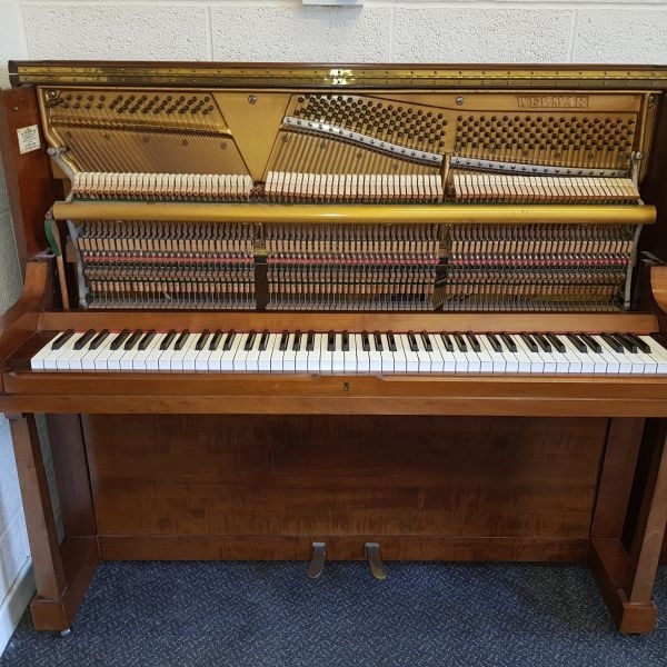 Welmar upright Piano in light mahogany – Gallery image – Roberts Pianos Oxford