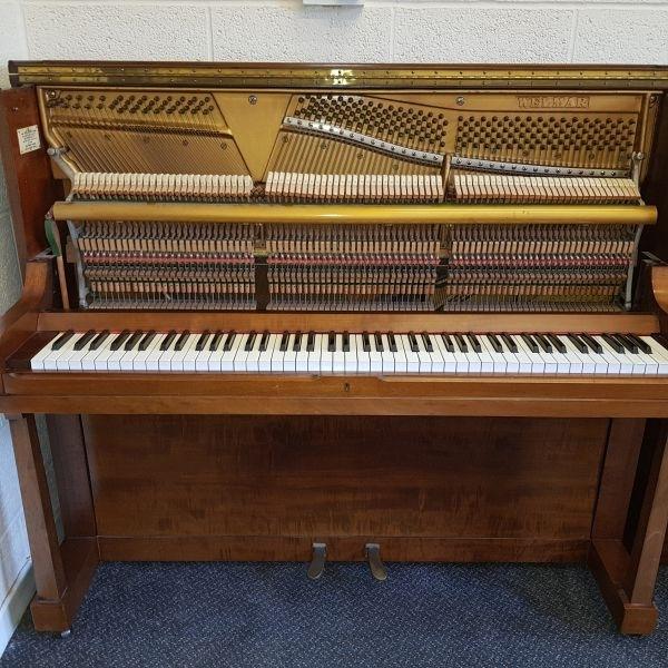 Welmar upright Piano in light mahogany – Gallery image – Roberts Pianos Oxford