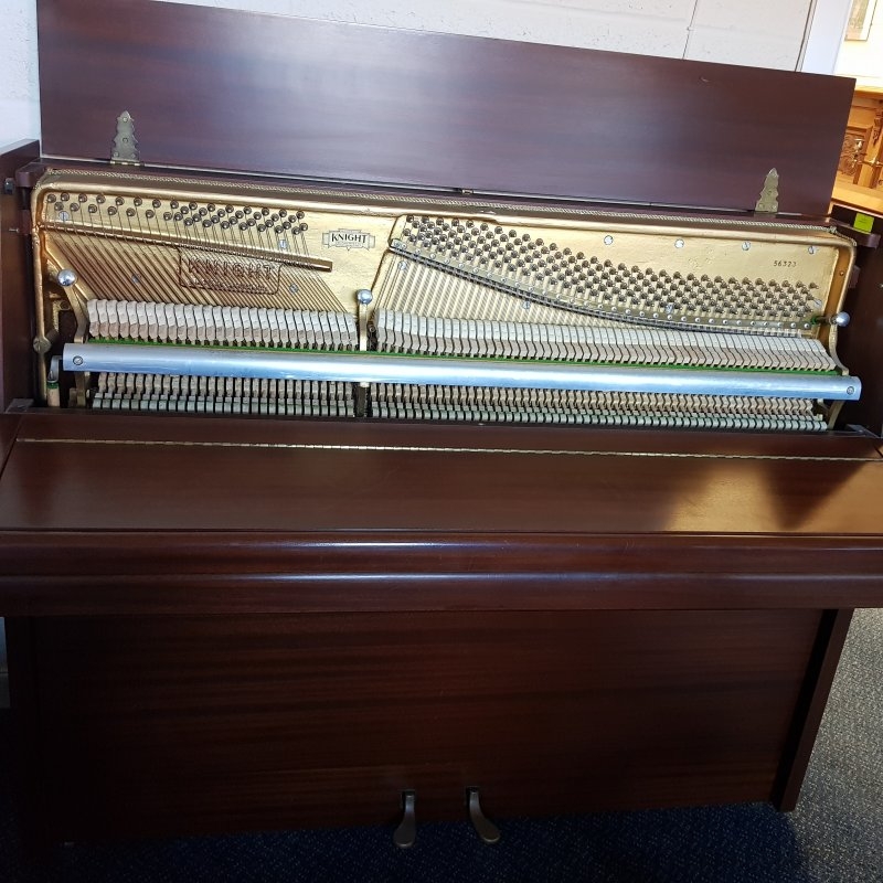 Knight K10 upright Piano in Mahogany – Gallery image – Roberts Pianos Oxford