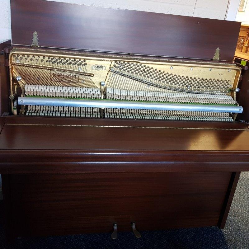 Knight K10 upright Piano in Mahogany – Gallery image – Roberts Pianos Oxford