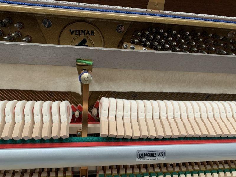 Welmar model 41 upright Piano in light mahogany – Gallery image – Roberts Pianos Oxford