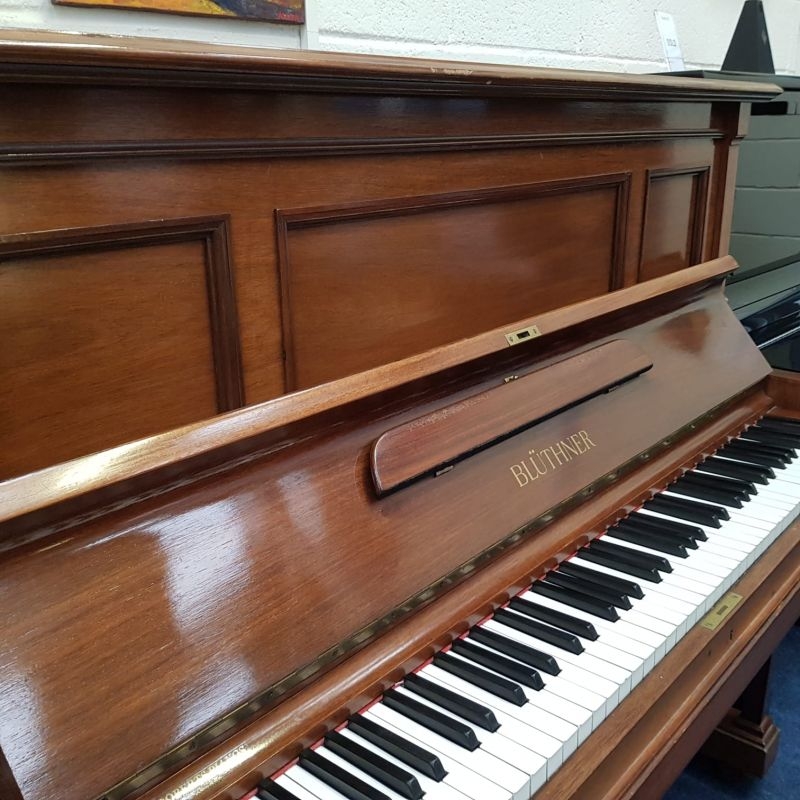 Bluthner upright Piano in mahogany – Gallery image – Roberts Pianos Oxford