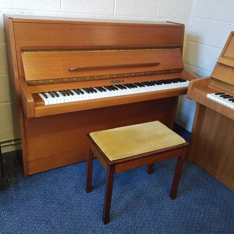 Knight K10 upright Piano in teak – Featured image – Roberts Pianos Oxford