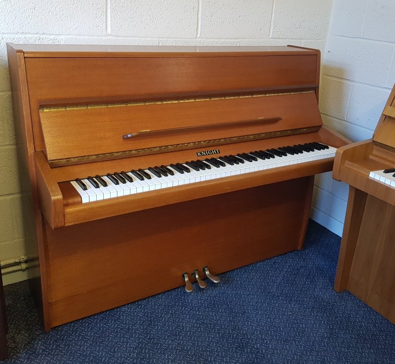 Knight K10 upright Piano in teak – Gallery image – Roberts Pianos Oxford