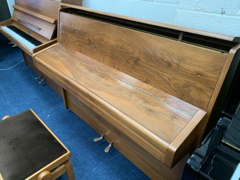Knight K20 upright Piano in walnut – Gallery image – Roberts Pianos Oxford