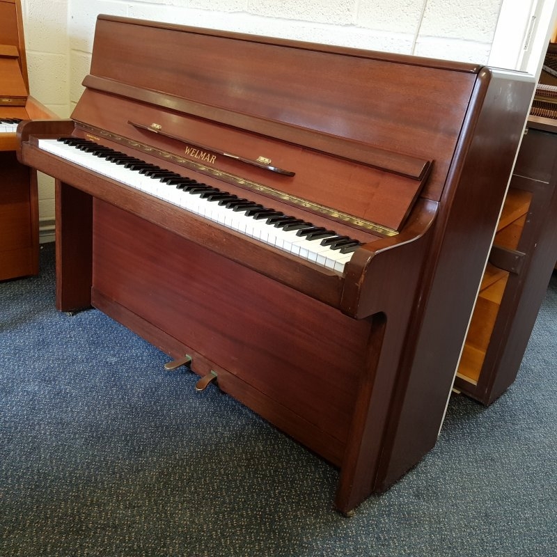 Welmar upright Piano in mahogany – Gallery image – Roberts Pianos Oxford