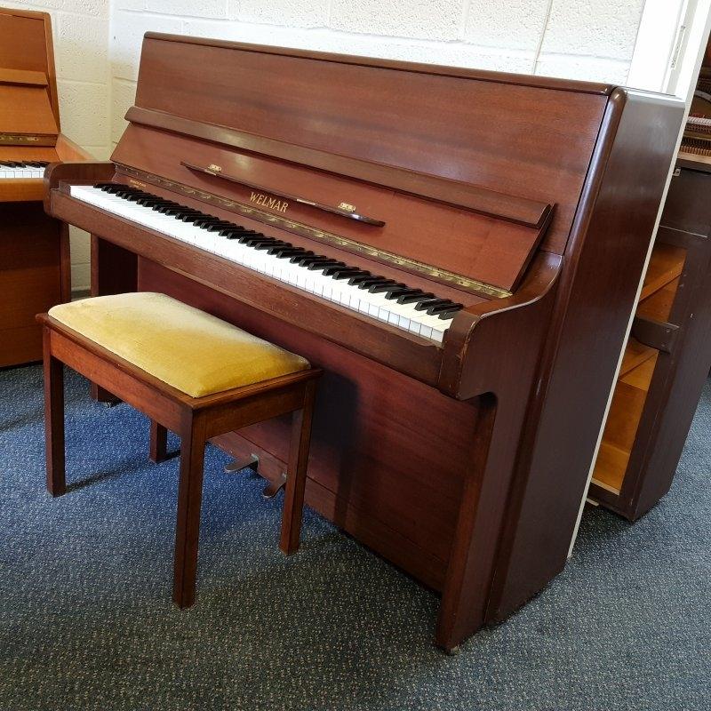 Welmar upright Piano in mahogany – Featured image – Roberts Pianos Oxford