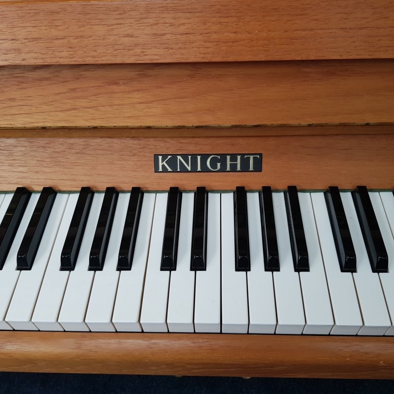 Knight K10 upright Piano in teak – Gallery image – Roberts Pianos Oxford