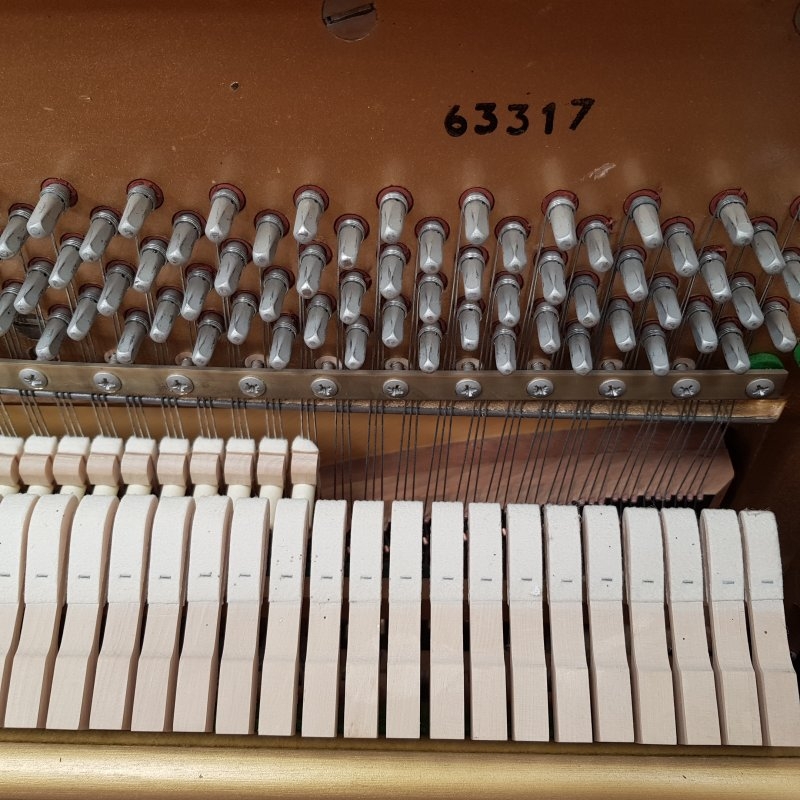 Knight K10 upright Piano in teak – Gallery image – Roberts Pianos Oxford
