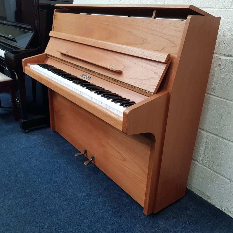 Knight K10 upright Piano in teak – Gallery image – Roberts Pianos Oxford