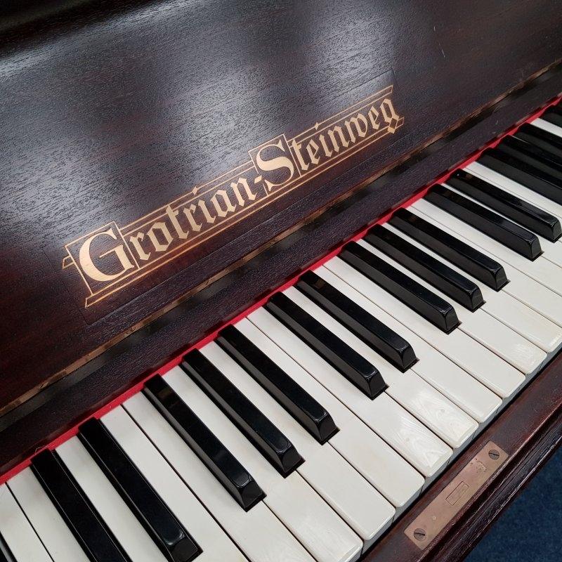 Grotrian Steinweg 120 upright Piano in Mahogany – Gallery image – Roberts Pianos Oxford