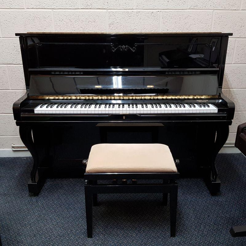Young Chang upright Piano in black – Featured image – Roberts Pianos Oxford