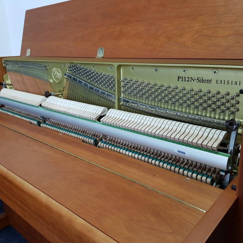 Yamaha P112 NTS upright Piano in Cherry satin – Gallery image – Roberts Pianos Oxford