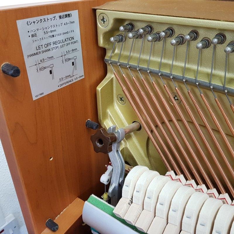Yamaha P112 NTS upright Piano in Cherry satin – Gallery image – Roberts Pianos Oxford