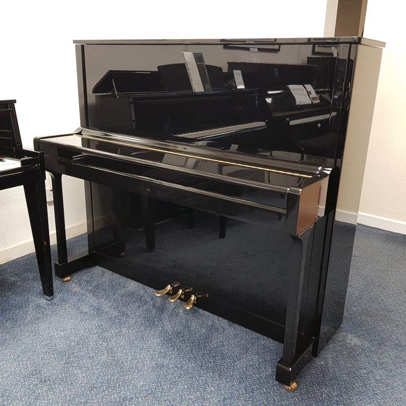 Hoffmann Bechstein T128 upright Piano in bright black – Gallery image – Roberts Pianos Oxford