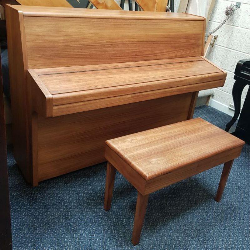 Knight K6 upright Piano in satin light rosewood – Gallery image – Roberts Pianos Oxford