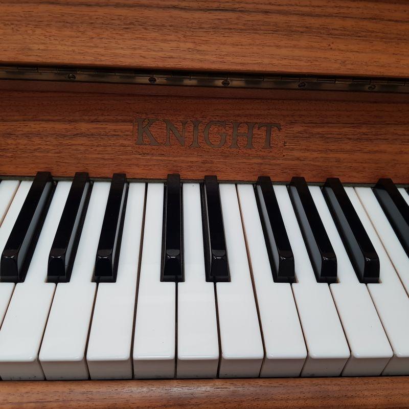 Knight K6 upright Piano in satin light rosewood – Gallery image – Roberts Pianos Oxford