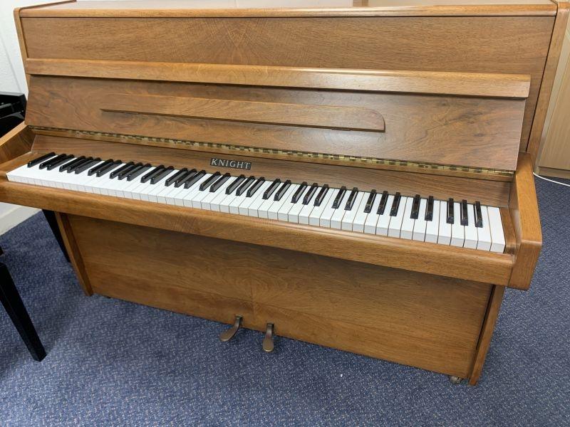 Knight K6 (20) upright Piano in walnut satin – Featured image – Roberts Pianos Oxford