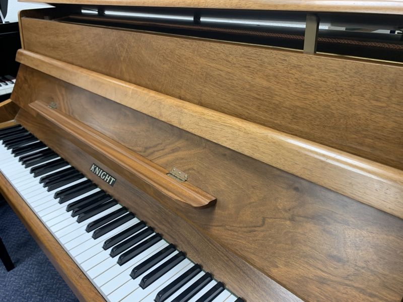 Knight K6 (20) upright Piano in walnut satin – Gallery image – Roberts Pianos Oxford