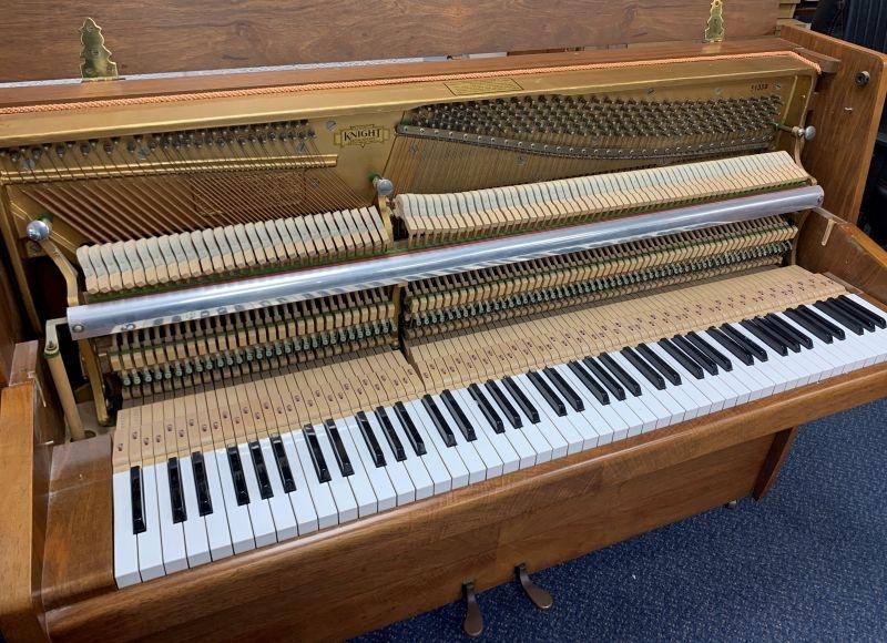 Knight K6 (20) upright Piano in walnut satin – Gallery image – Roberts Pianos Oxford