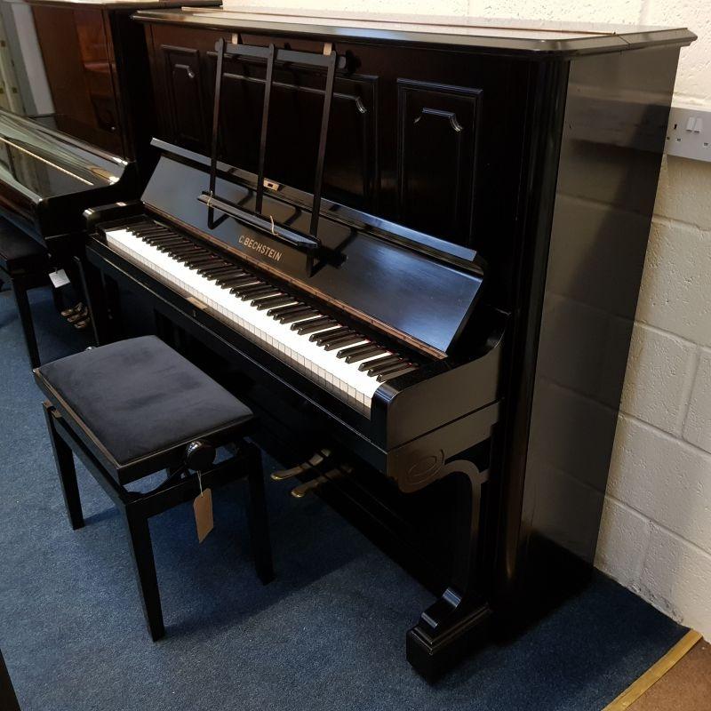 Bechstein 8 upright Piano in black (original ebonised finish) – Featured image – Roberts Pianos Oxford