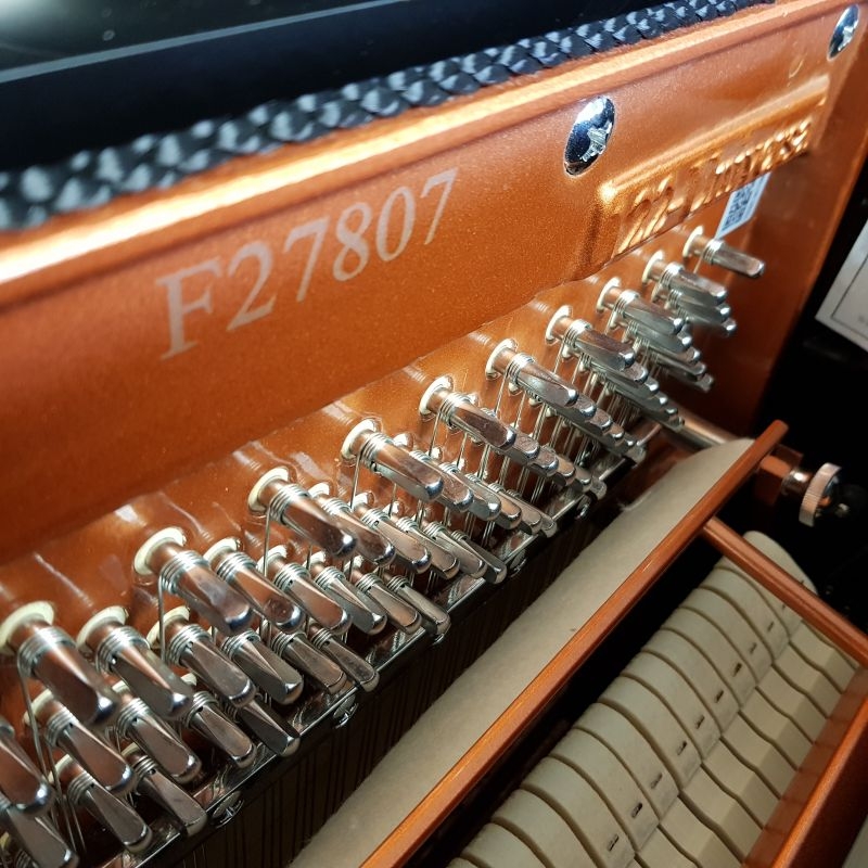 Feurich 122 upright Piano in Black – Gallery image – Roberts Pianos Oxford