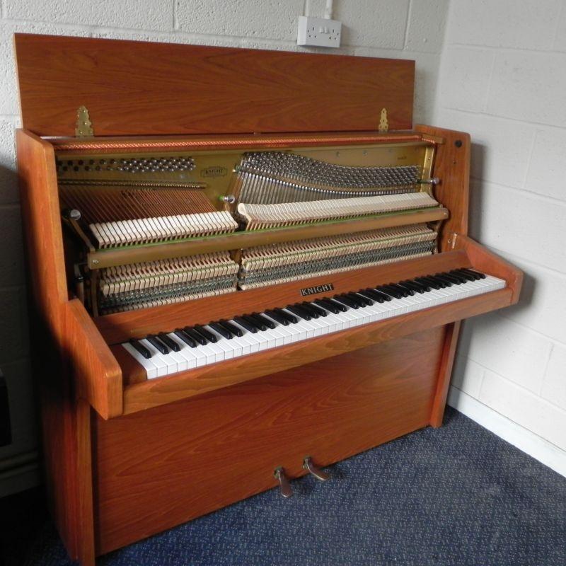 Knight K10 upright Piano in Walnut – Gallery image – Roberts Pianos Oxford