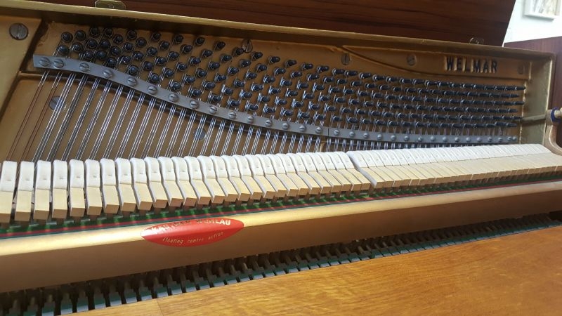 Welmar upright Piano in Walnut – Gallery image – Roberts Pianos Oxford